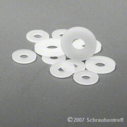 DIN 9021  Scheiben,  - Kunststoff PA 6.6 Natur/Weiß, M 3 , (25 Stück)