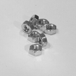 DIN 934  Sechskantmuttern,  - Kunststoff PA 6.6 Natur/Weiß, M 8 , (20 Stück)